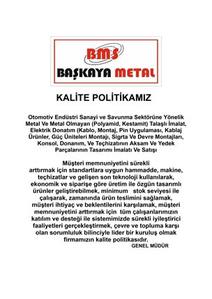 Kalite Politikamız